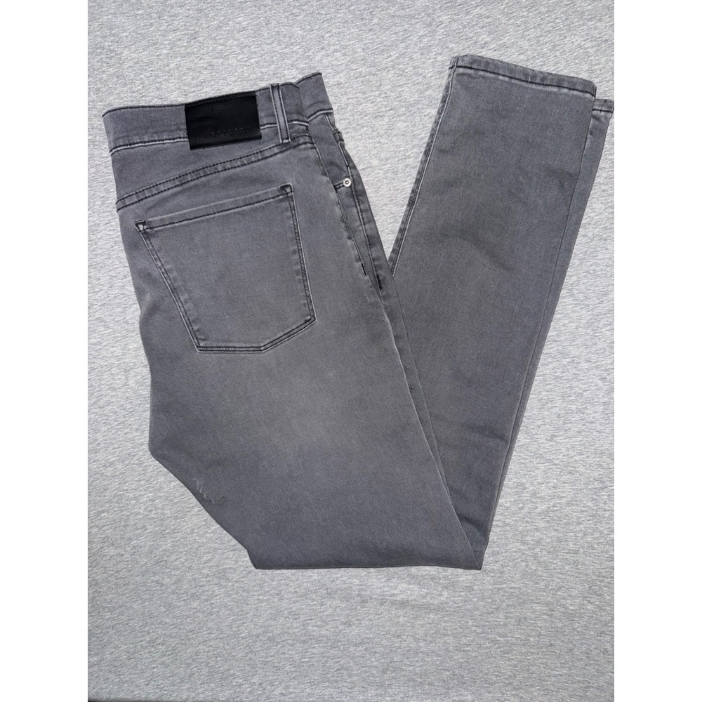 Mott & Bow Mens Gray Skinny Jean Size 34x32 Stretchy Buttery Soft Luxurious Feel